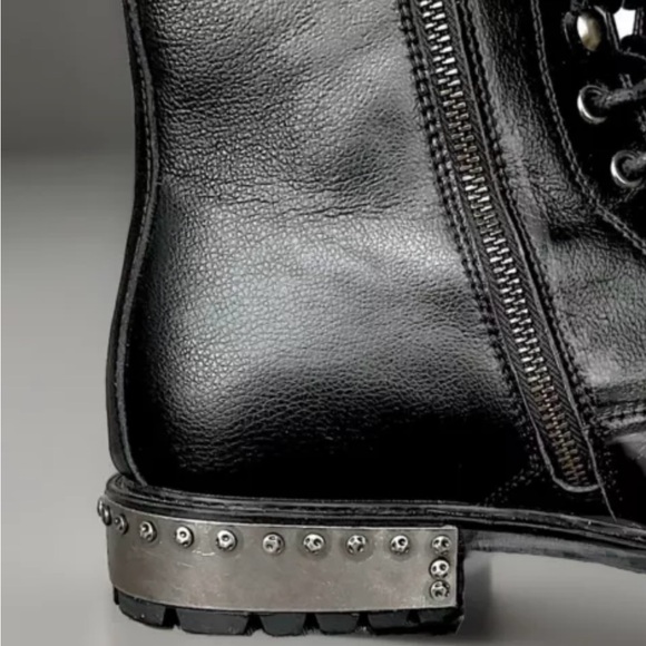 Jump New York Vintage New In Box Chopper Leather/Metal Stud Sole Boots, Mens 10 - Picture 6 of 12